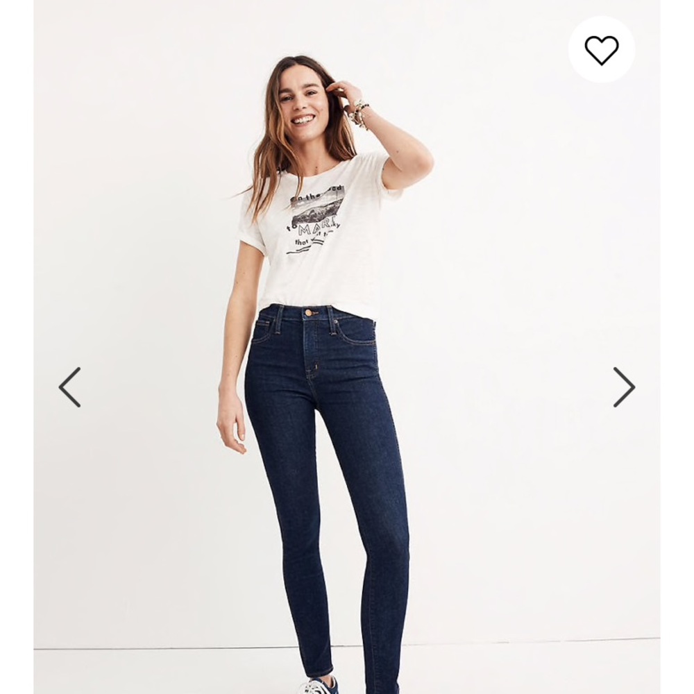 Madewell 10”High Rise Skinny Jeans in Lucille Wash